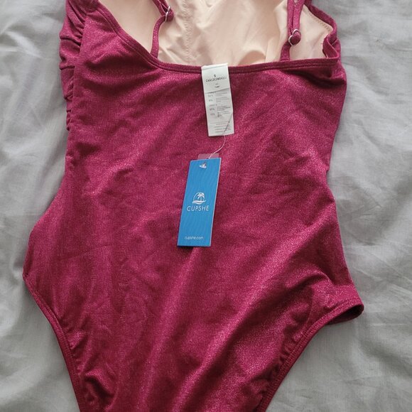 Cupshe burgundy swimsuit - Picture 6 of 7